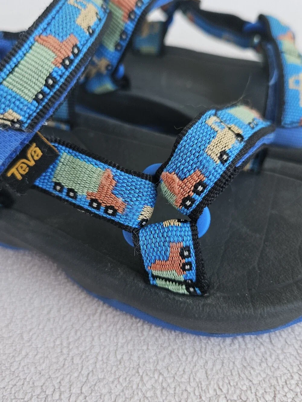 Teva Hurricane XLT 2 Hiking Sport Sandals Toddler SZ 7 Blue Trucks Hook & Loop
